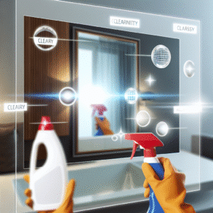 Streifenfreie Spiegel nach gründlicher Reinigung